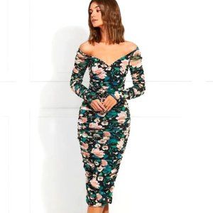 Rachel Zoë Louanne Off-The-Shoulder Floral Dress